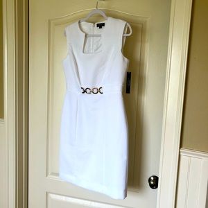 Tahari White Dress NWT size 8